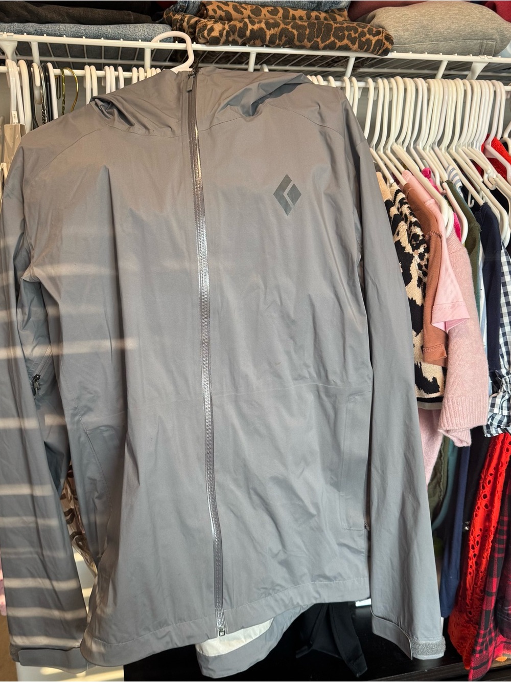 Black Diamond Men's Stormline Stretch Rainshell Gray Jacket Waterproof Large - Picture 2 of 4